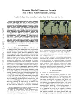 Dynamic Bipedal Maneuvers through Sim-to-Real Reinforcement Learning