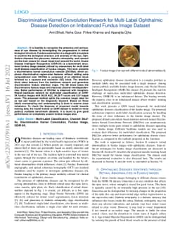 Discriminative Kernel Convolution Network for Multi-Label Ophthalmic
  Disease Detection on Imbalanced Fundus Image Dataset