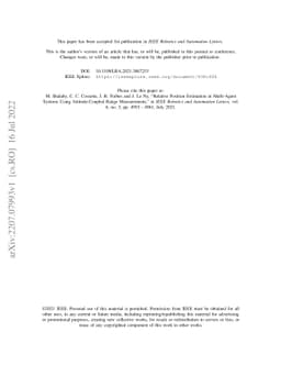 Relative Position Estimation in Multi-Agent Systems Using
  Attitude-Coupled Range Measurements