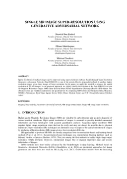 Single MR Image Super-Resolution using Generative Adversarial Network