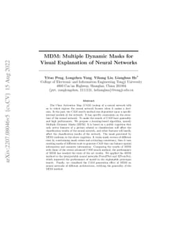 MDM: Multiple Dynamic Masks for Visual Explanation of Neural Networks