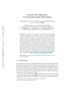 Neural Color Operators for Sequential Image Retouching