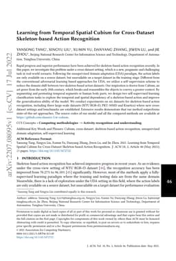 Learning from Temporal Spatial Cubism for Cross-Dataset Skeleton-based
  Action Recognition