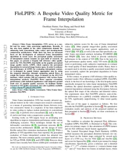 FloLPIPS: A Bespoke Video Quality Metric for Frame Interpoation