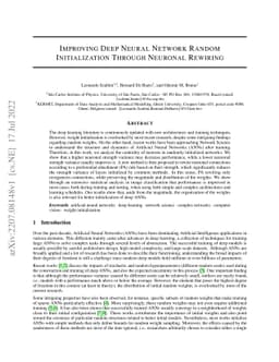 Improving Deep Neural Network Random Initialization Through Neuronal
  Rewiring