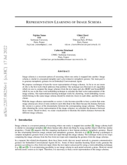 Representation Learning of Image Schema