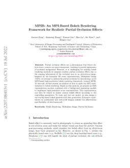 MPIB: An MPI-Based Bokeh Rendering Framework for Realistic Partial
  Occlusion Effects