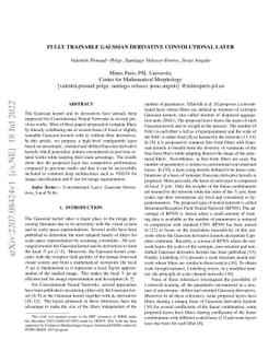 Fully trainable Gaussian derivative convolutional layer