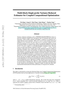 Multi-block-Single-probe Variance Reduced Estimator for Coupled
  Compositional Optimization