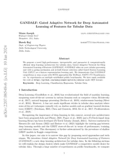 GANDALF: Gated Adaptive Network for Deep Automated Learning of Features