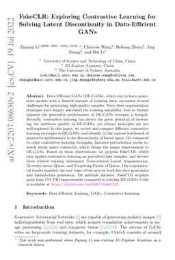 FakeCLR: Exploring Contrastive Learning for Solving Latent Discontinuity
  in Data-Efficient GANs