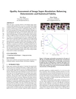 Quality Assessment of Image Super-Resolution: Balancing Deterministic
  and Statistical Fidelity
