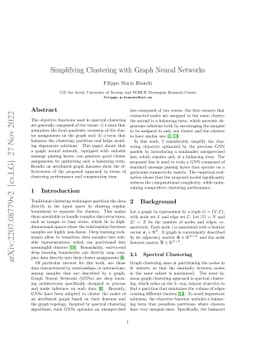 Simplifying Clustering with Graph Neural Networks