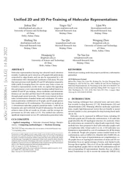 Unified 2D and 3D Pre-Training of Molecular Representations