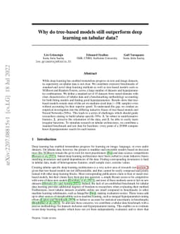 Why do tree-based models still outperform deep learning on tabular data?
