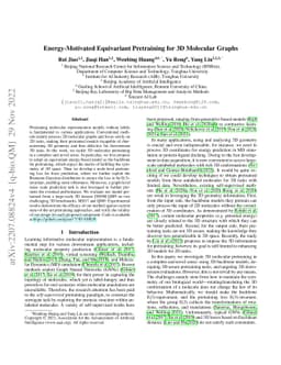 Energy-Motivated Equivariant Pretraining for 3D Molecular Graphs