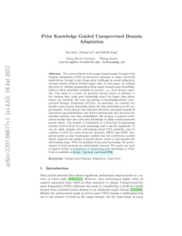 Prior Knowledge Guided Unsupervised Domain Adaptation