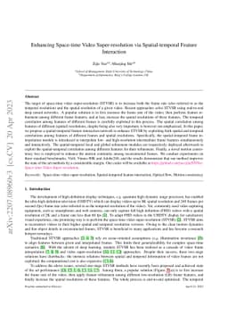 Enhancing Space-time Video Super-resolution via Spatial-temporal Feature
  Interaction
