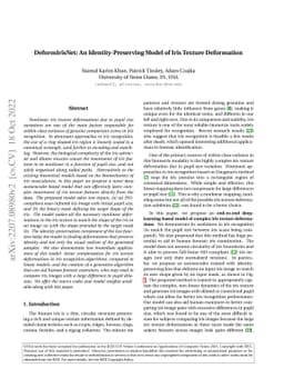 DeformIrisNet: An Identity-Preserving Model of Iris Texture Deformation