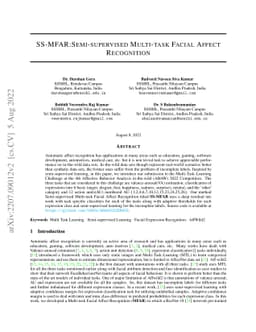 SS-MFAR : Semi-supervised Multi-task Facial Affect Recognition