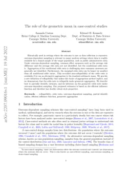 The role of the geometric mean in case-control studies