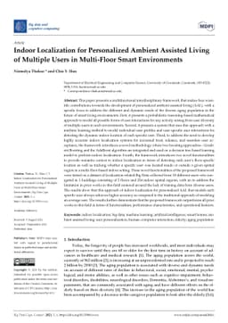 Indoor Localization for Personalized Ambient Assisted Living of Multiple
  Users in Multi-Floor Smart Environments