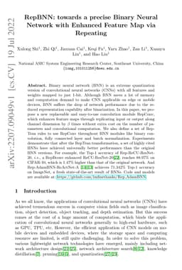 RepBNN: towards a precise Binary Neural Network with Enhanced Feature
  Map via Repeating