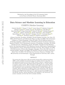 Data Science and Machine Learning in Education