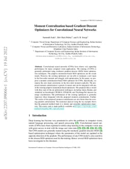 Moment Centralization based Gradient Descent Optimizers for
  Convolutional Neural Networks