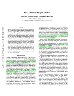 MoEC: Mixture of Expert Clusters