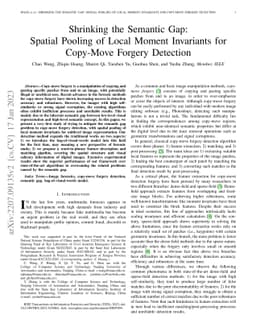 Shrinking the Semantic Gap: Spatial Pooling of Local Moment Invariants
  for Copy-Move Forgery Detection