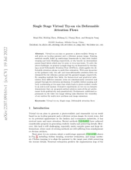 Single Stage Virtual Try-on via Deformable Attention Flows