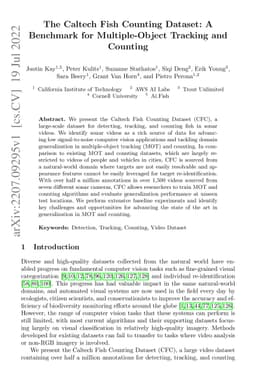 The Caltech Fish Counting Dataset: A Benchmark for Multiple-Object
  Tracking and Counting