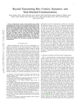 Beyond Transmitting Bits: Context, Semantics, and Task-Oriented
  Communications