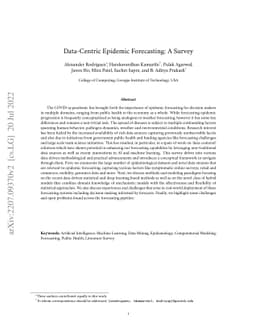 Data-Centric Epidemic Forecasting: A Survey
