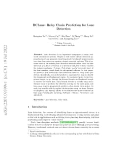 RCLane: Relay Chain Prediction for Lane Detection