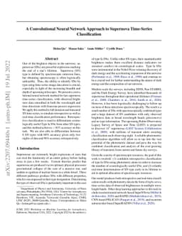 A Convolutional Neural Network Approach to Supernova Time-Series
  Classification