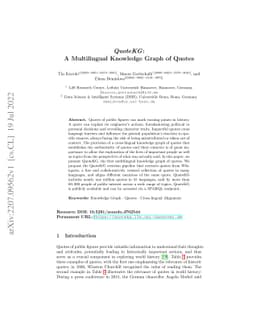 QuoteKG: A Multilingual Knowledge Graph of Quotes