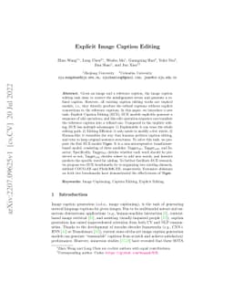 Explicit Image Caption Editing