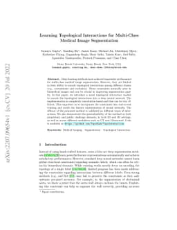 Learning Topological Interactions for Multi-Class Medical Image
  Segmentation