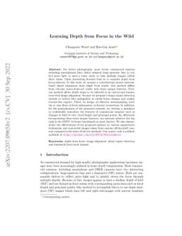 Learning Depth from Focus in the Wild