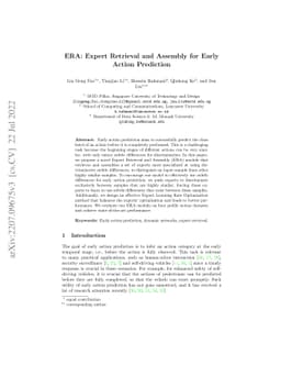 ERA: Expert Retrieval and Assembly for Early Action Prediction
