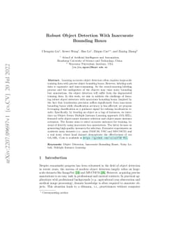 Robust Object Detection With Inaccurate Bounding Boxes