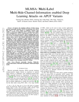 MLMSA: Multi-Label Multi-Side-Channel-Information enabled Deep Learning
  Attacks on APUF Variants