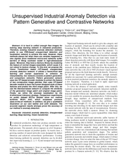 Unsupervised Industrial Anomaly Detection via Pattern Generative and
  Contrastive Networks
