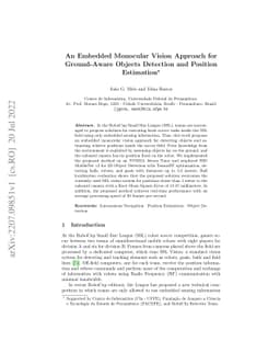 An Embedded Monocular Vision Approach for Ground-Aware Objects Detection
  and Position Estimation