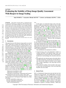Evaluating the Stability of Deep Image Quality Assessment With Respect
  to Image Scaling