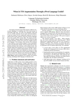 When Is TTS Augmentation Through a Pivot Language Useful?