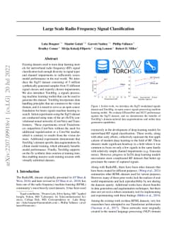 Large Scale Radio Frequency Signal Classification
