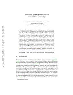 Tailoring Self-Supervision for Supervised Learning